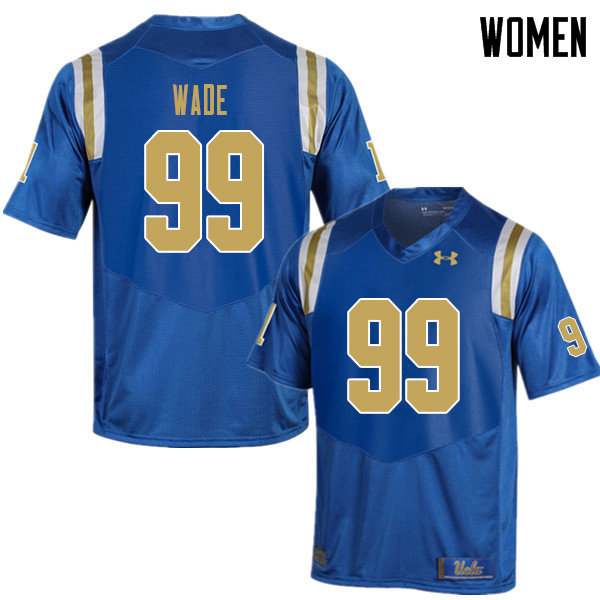 Women #99 Elijah Wade UCLA Bruins College Football Jerseys Sale-Blue